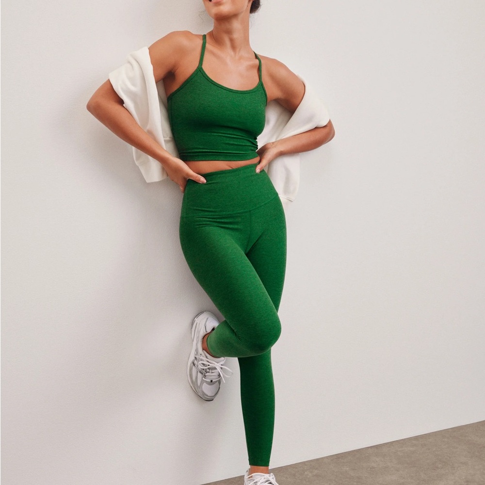 Beyond Yoga Green Leggings and Tank Set